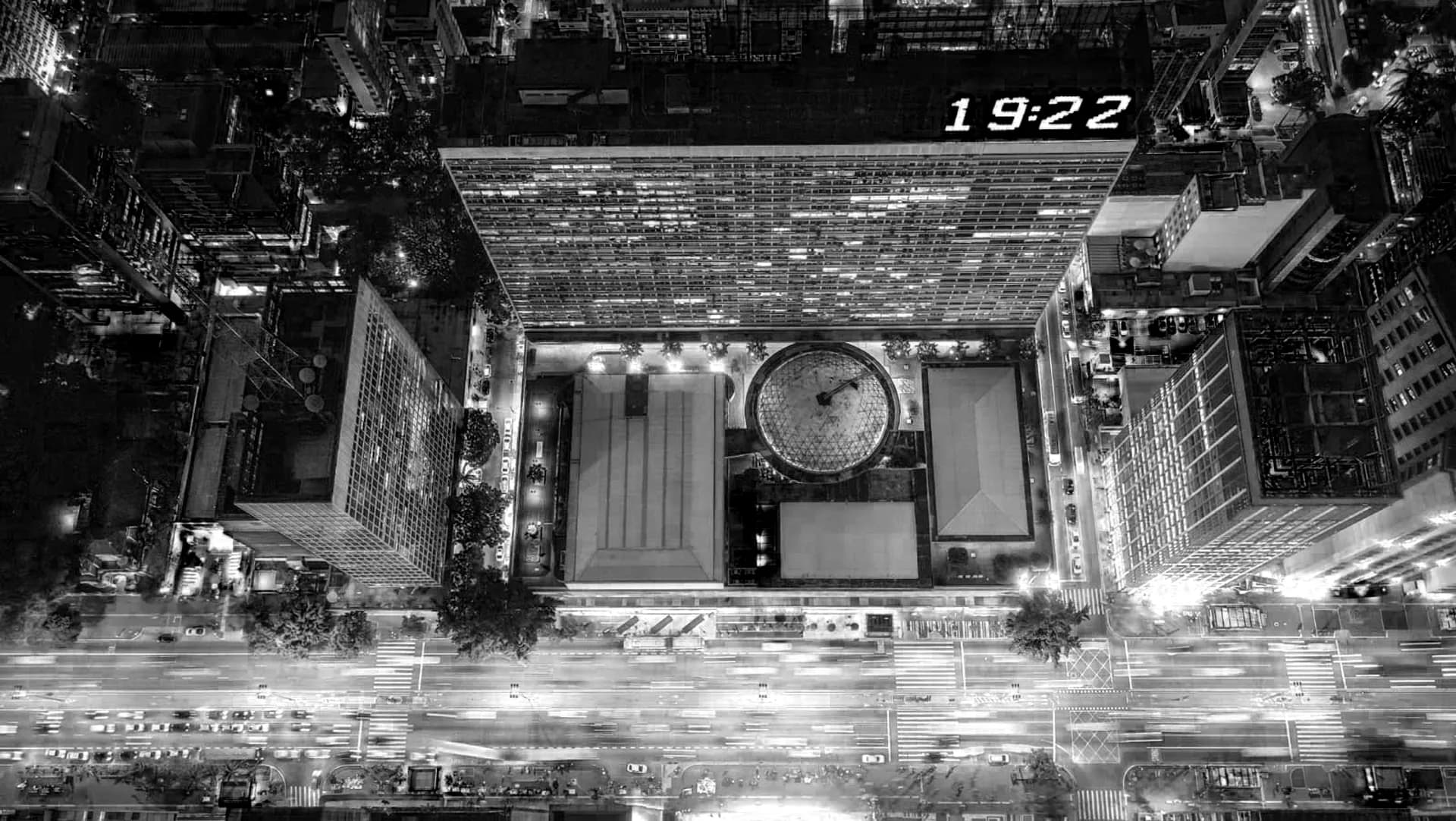 Vista aérea do Conjunto Nacional e da Avenida Paulista